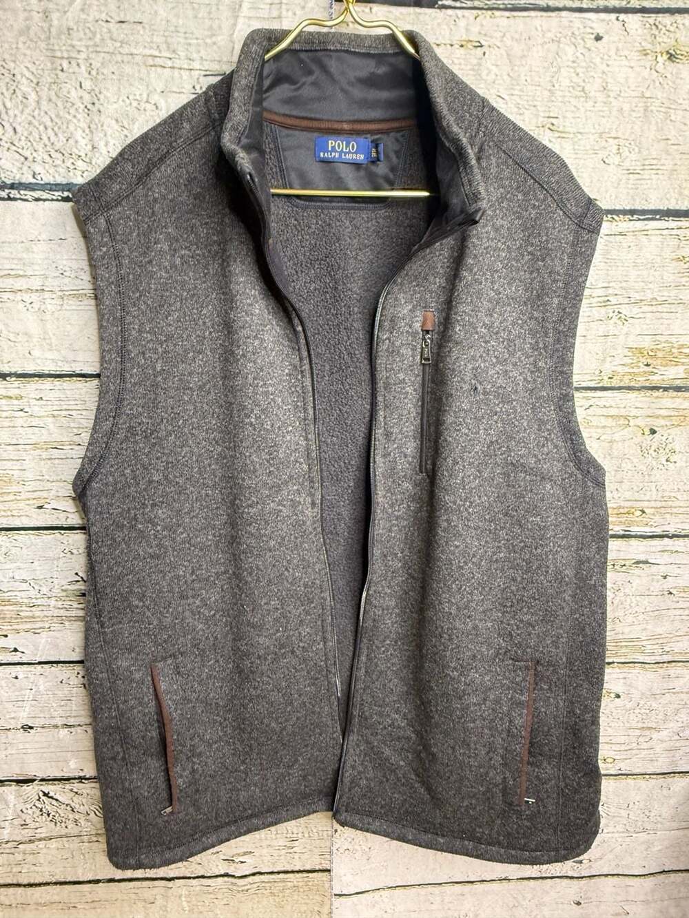 Polo Ralph Lauren Men's Fleece Mockneck Full-Zip Knit Vest